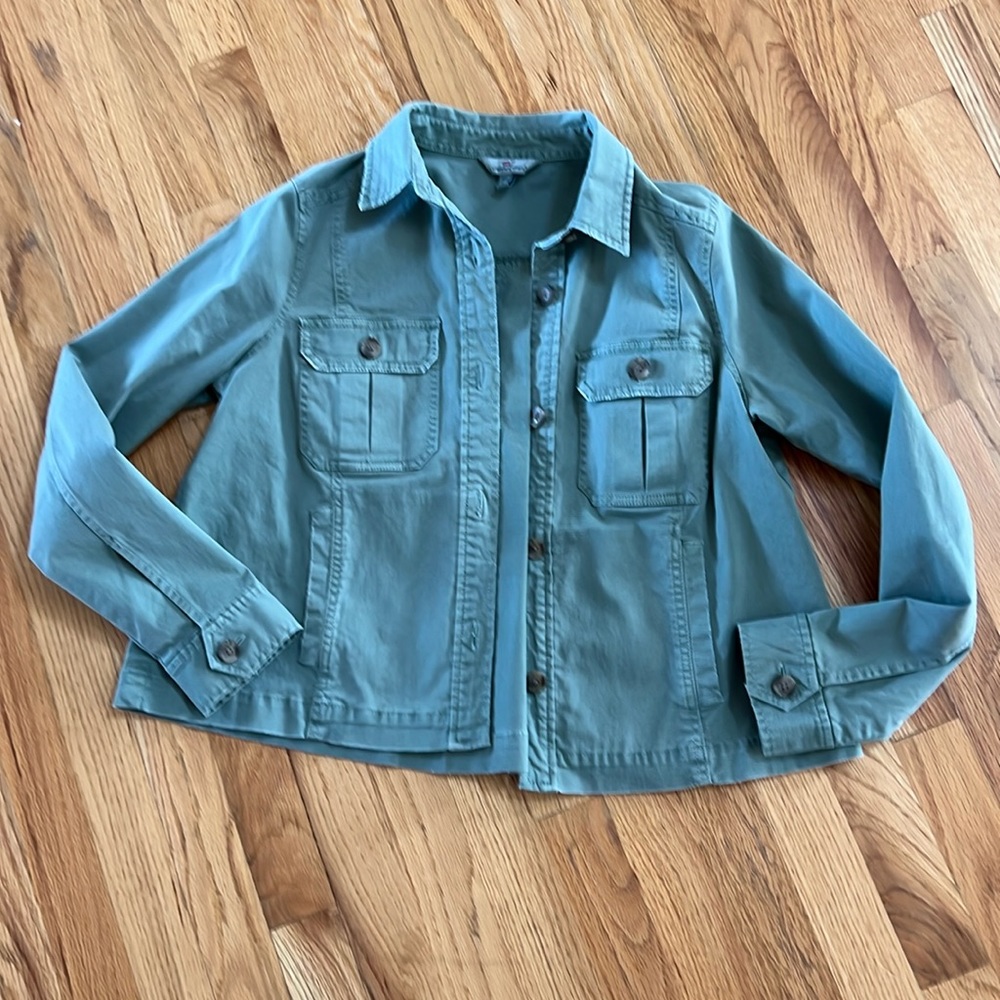 Vineyard Vines Green Denim Jacket, Size Small
